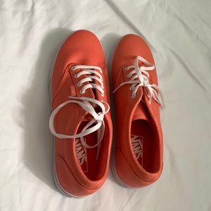 Flowered Orange Vans